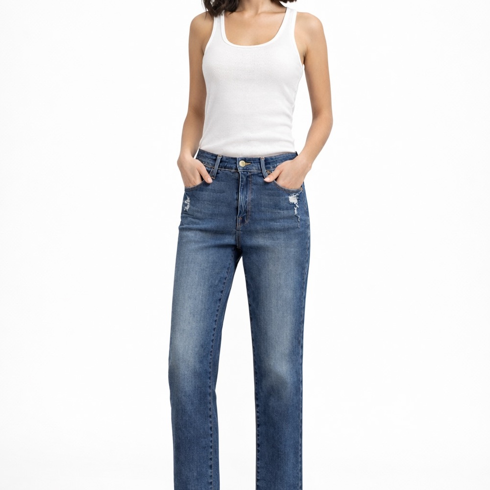 FRAME Le High Straight High Rise Stretch Jeans 27 - Picture 2 of 10